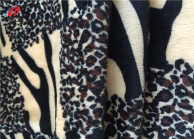 Chine Commandes balayées imprimées qui respecte l'environnement d'exportation de tissu de velours de polyester de Knit pour des vêtements à vendre