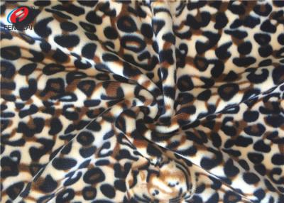 China Stretching Polyester Spandex Velvet  Fabric Animal Printed Warp Knitting Fabric for sale