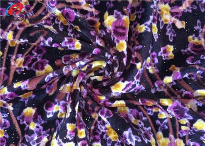 China 95 % Polyester 5 % Spandex 4 Way Stretch Velvet Fabric , Burnout Fabric For Dress for sale