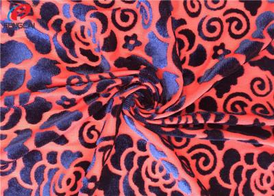 China Super - Soft Embossed Korea Velvet Fabric , 5 % Spandex Velvet Material For Dress for sale