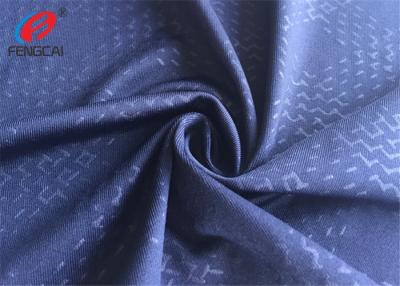 China 4 Stof van de Polyesterspandex van manierlycra Weft Gebreide Stof In reliëf gemaakte voor Sportkleding Te koop