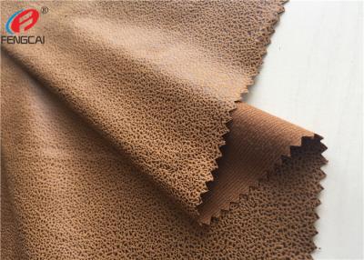 China Polyester prägte Mikroveloursleder-Sofa Fabric Faux Bronzed Suede-Gewebe zu verkaufen