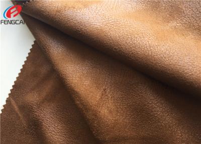 China Delicado super tela de estofamento escovada da camurça de Microfiber, bronzeando a tela do sofá à venda
