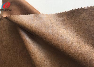 Chine Polyester 100% bronzant le tissu micro de relief de suède pour la tapisserie d'ameublement à vendre