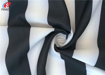 China Stripe Printing Waterproof 4 Way Stretch 85 % Polyester 15 % Spandex For Bikini for sale