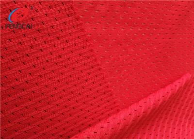 China Red Colour 100% Polyester Sports Mesh Fabric Lining Fabric For Clothing for sale
