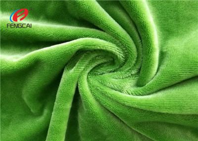 China Green Color Micro Velvet Material , Velvet Upholstery Fabric 60 Inch Wide for sale