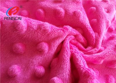China 100% Polyester Minky Plush Fabric / Minky Dot Blanket Fabric For Making Baby Blankets for sale