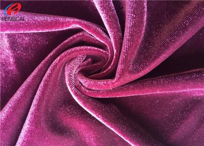 China Super Soft Polyester Spandex Velvet Fabric , Elastic Korean Fabric Eco - Friendly for sale