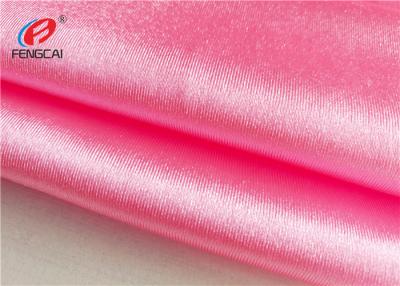 China Shiny Four Way Stretch Fabric , Elastic Polyestyer Spandex Textured Fabric For Women Dress for sale