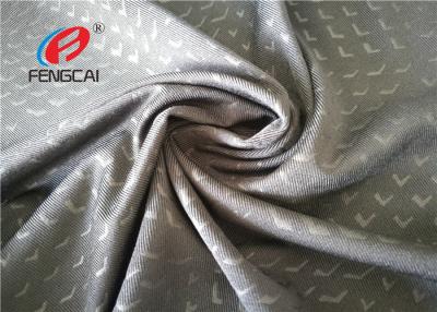 China 75D / 32S Weft Knitting Ployester Spandex Fabric , Embossed Elastic Lining Fabric for sale