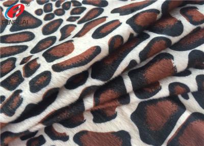 China Animal Printed Polyester Velvet Brushed Fabric Knitted Velboa Fabric For Toy for sale