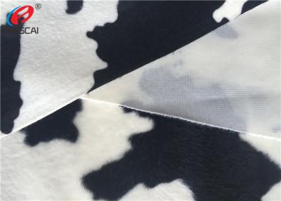 China Matéria têxtil 100% da casa da tela de veludo do poliéster da tela da impressão do animal de pele do falso à venda