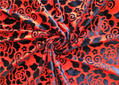 China Burnout Italian Velvet / Spandex Velvet Fabric , Sofa Upholstery Fabric For Home Textile for sale