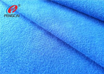 China Poliéster Clinquant cepillado 100% de la tela de Blue Velvet de la franela para el uniforme en venta