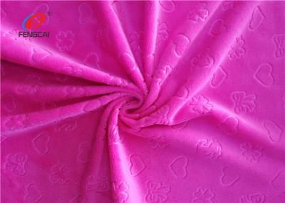 China 100 polyester velboa micro fabric / short pile plush fabric / polar fleece brushed minky fabric for sale