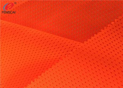 China High Visibility Orange Color Mesh Fabric Fluorescent Material Fabric for sale
