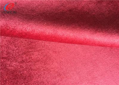 China Tricot Knitting Polyester Sofa Velvet Upholstery Fabric , Fleece Home Textile Fabric for sale