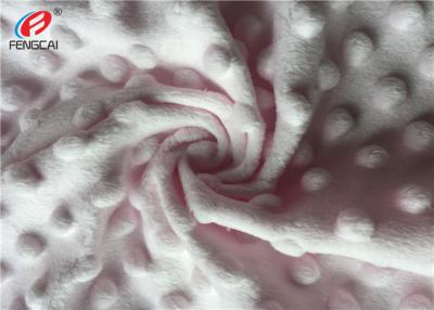 Chine Matériel 100% mol superbe de Pilling de Minky de polyester de peluche de tissu rose de point anti à vendre
