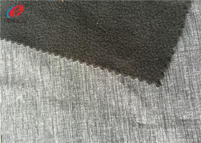 China Polar Fleece Laminated Polyester Tricot Knit Fabric For Outer Wear In Grey for sale