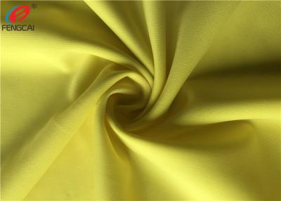 China Yellow Colour Semi-dull Lycra Knitted Polyester Spandex Fabric For Apparel for sale