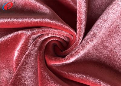 China Tela brilhante de veludo da tela KS de veludo do Spandex do poliéster do estiramento do velo para o vestido completo à venda
