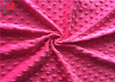 China Embossed 100% Polyester Soft Velboa / Minky Dot Minky Plush Fabric for sale