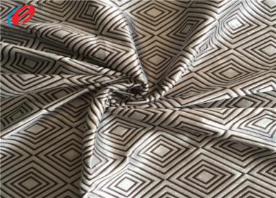 China Diamond Check Printed Warp Knitting Polyester Velvet Fabric For Furnure for sale
