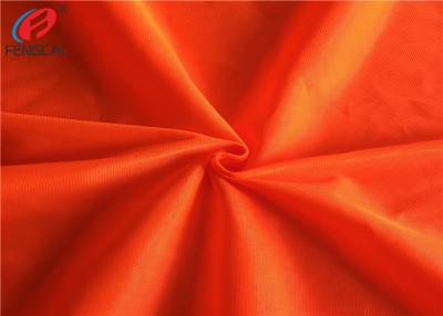 China Safety Vest Orange Reflective Fabric Fluorescent Material Fabric For Garment for sale