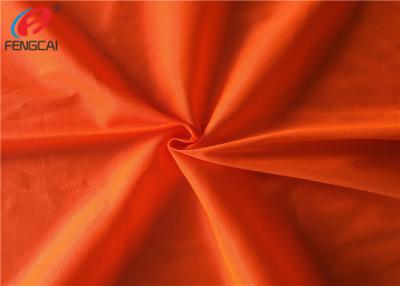 중국 사려깊은 폴리에스테 형광성 직물, 제복을 위한 형광성 주황색 직물 판매용