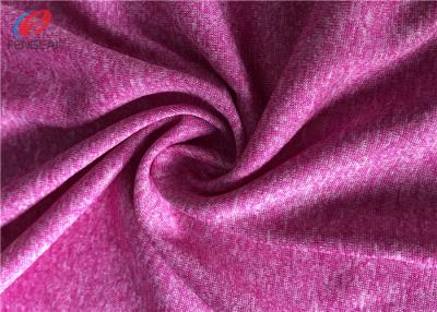 China 150gsm 100% Polyester Weft Knitted Fabric Melange Single Jersey Fabric for sale