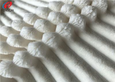 China Tela de encargo 100% del super suave de la tela de la felpa de Minky del poliéster de la raya para los pijamas en venta