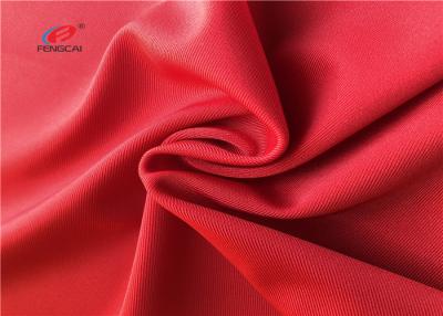 China Tela de Spandex del poliéster del estiramiento que nada, tela de Lycra del poliéster del color rojo en venta