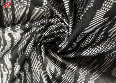 中国 デジタルによって印刷されるパターンよこ糸によって編まれる生地ポリエステルLycraの単一のジャージの生地 販売のため
