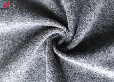 Китай Ткань Книт меланжа Марльс ткани одежды для свитера полиэстера почищенного щеткой серым цветом продается