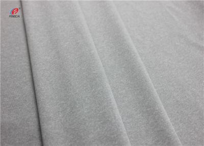 China Melange Single Jersey 90 Polyester 10 Spandex Fabric , Grey Swimsuit Fabric for sale