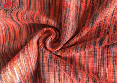 China melange Weft Knitted Fabric Polyester Spandex Yarn Dyed Fabric For Sportswear for sale