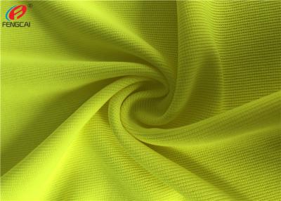 Cina Trama 100% del tessuto del materiale fluorescente del poliestere che tricotta il tessuto asciutto della camicia di polo di golf di misura in vendita