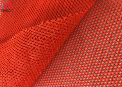 China Polyester Tricot Mesh Fabric Safety Uniform Fluorescent Material Fabric for sale