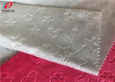 Chine 3D a gravé la surface en refief balayée par tissu de fourrure de Faux de Velboa de tissu de peluche de Minky à vendre
