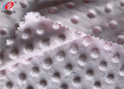 China 100% Polyester Embossed Minky Dot Super Soft Minky Plush Fabric for sale