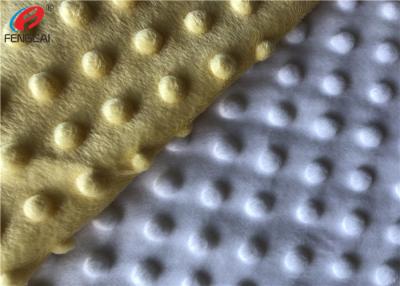 China 1mm Pile 100% Polyester Minky Dot Blanket Fabric Minky Plush Fabric for sale