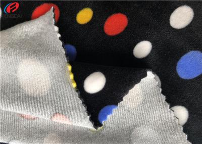 China Tela de Velboa de la impresión de la tela de la materia textil que hace punto del terciopelo casero de Spandex para el uso del bebé en venta