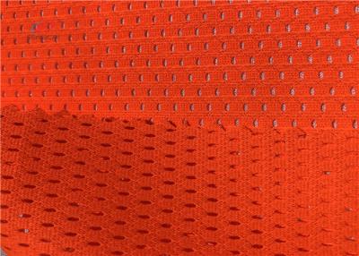 China 100% Polyester Fluorescent Mesh Hi Vis Fabric Orange Colour for sale