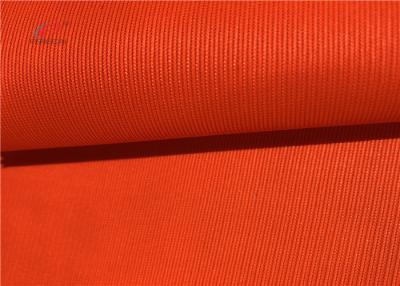 China prenda impermeable anaranjada fluorescente Oxford de la tela del poliéster 150D para el chaleco salvavidas en venta