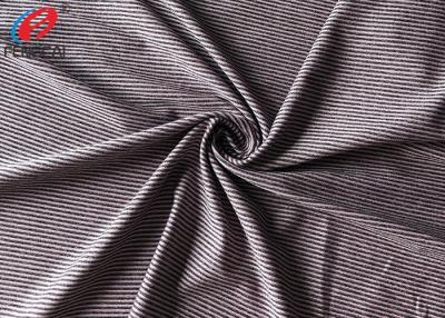 China 170gsm Polyester Spandex Stripe Single Jersey Fabric For Fashion Garment for sale