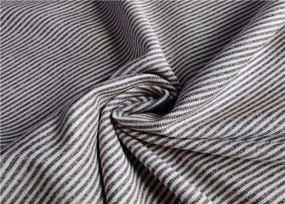China Grey Yarn Dyed 160CM Polyester Spandex Fabric for sale