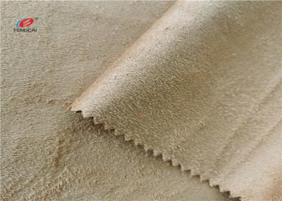 China Upholstery Stretchy 100% Polyester Microsuede Fabric Weft Knitting for sale