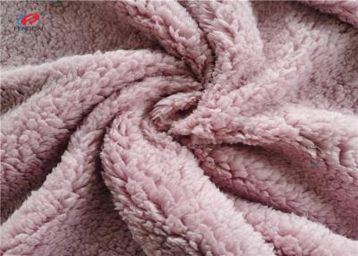 China 100 Polyester Cotton Feel 75D Fleece Blanket Fabric Knit Plain Dyed for sale