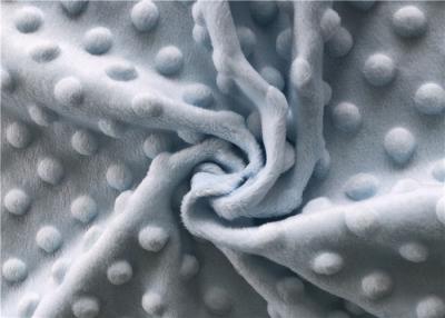 China A bolha Minky Dot Plush Blanket Fabric Polyester do afago do bebê gravou à venda